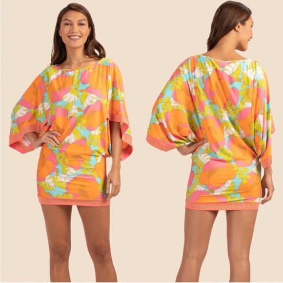 TRINA TURK Playa De Flor Tunic Cover-up Size Large - Picture 1 of 8